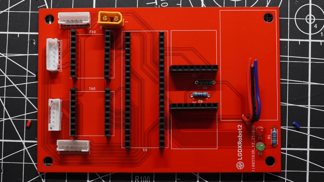 Image of controller board with soldered components