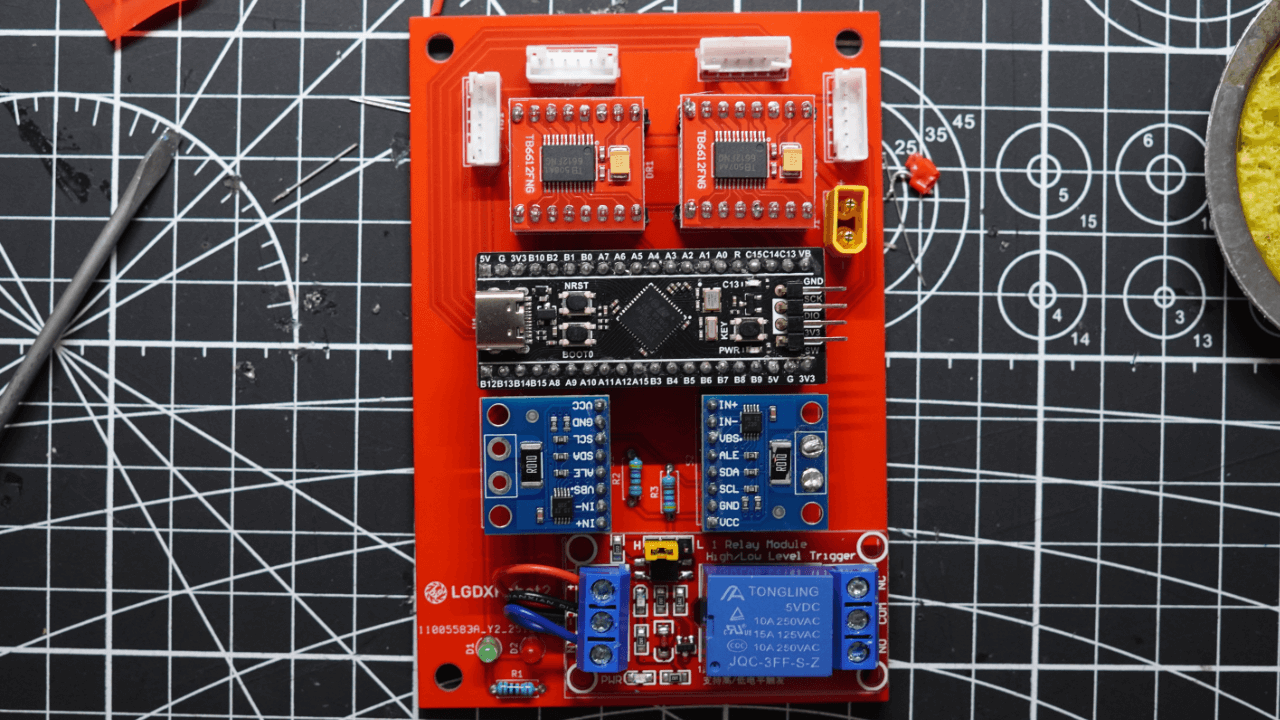 Image of controller board with all modules installed