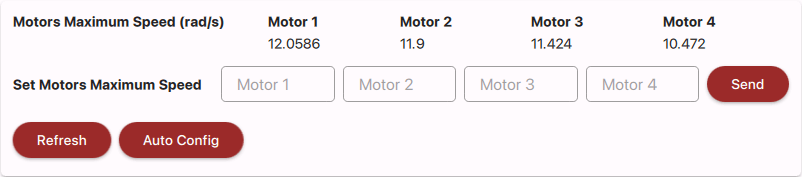Screenshot of the Motors Maximum Speed